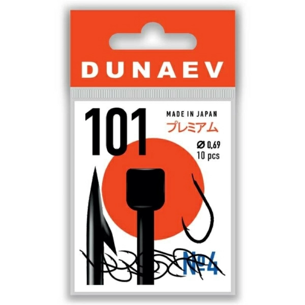 Крючки с лопаткой Dunaev Premium 101 Size 12 Черный никель