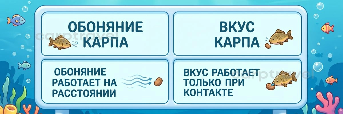 Карп улавливает запах за десятки метров от точки заброса