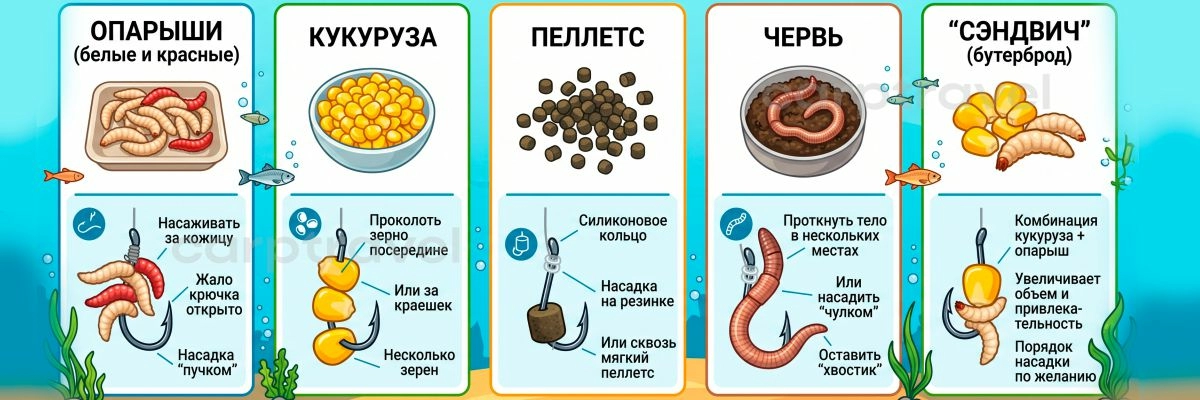 Виды наживок для летнего фидера Виды наживок для летнего фидера