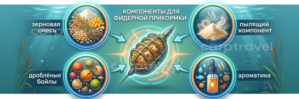 Рабочая схема прикормки для сазана летом