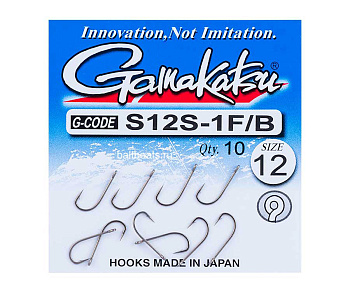 Крючки с колечком Gamakatsu S12S-1F/B Size 10  