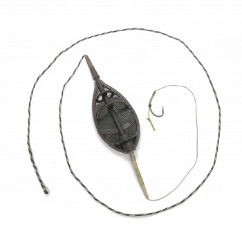 Готовый карповый монтаж с флэт кормушкой Carp Hunter Flat Method 40 гр 1шт
