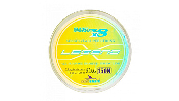 Плетеный шнур EastShark Legend X8  150м 6,0кг/0,08мм (Желтый) 