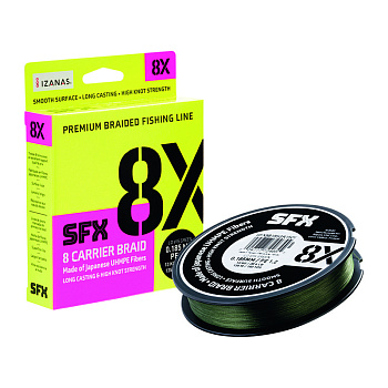 Плетеный шнур Sufix SFX 8X  135м 5,0кг/0,104мм (Зеленый) 
