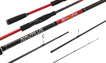 Спиннинг Nautilus Shock NSHS-802ML 240 см / 5-25гр (двухчастное)