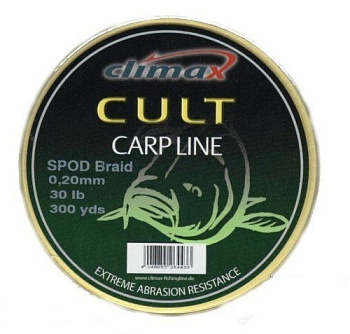Плетеный шнур для спода Climax CULT Spod Braid  274м 30lb/0,20мм (Желтый) 