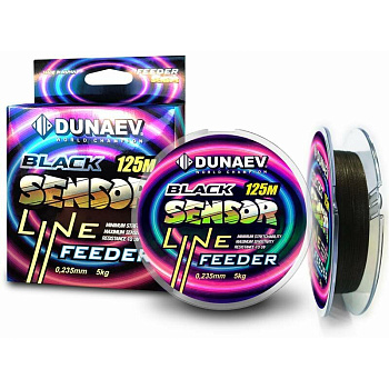 Леска Dunaev Black Sensor  125м 6,0кг/0,26мм (Черная) 