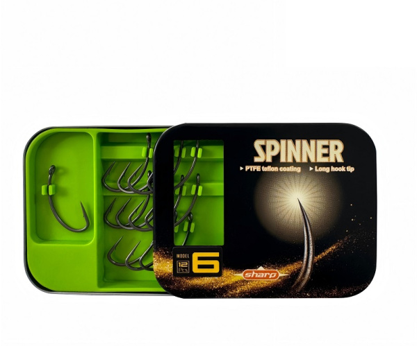 Крючки EastShark ES 2026 SPINNER Size 8 Тефлон с бородкой