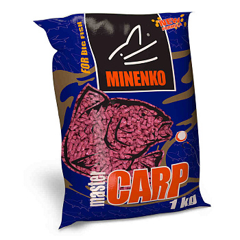 Пеллетс Minenko Master Carp Strawberry 5мм 1 кг (Клубника)   Красный