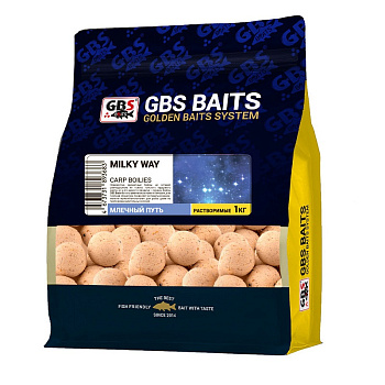 Бойлы пылящие GBS Baits  Milky Way 24мм 1 кг (Млечный путь) 