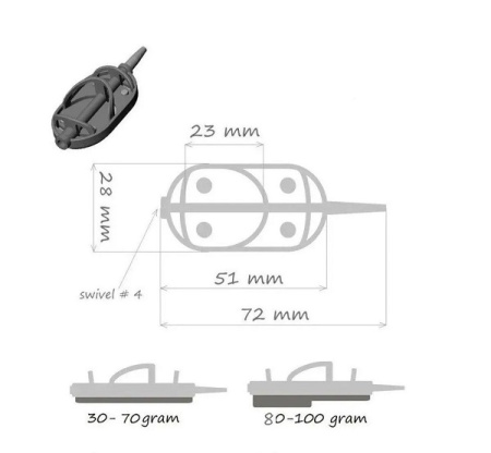 Набор кормушек 6 шт+ топтушка Tackle Fish FLAT6