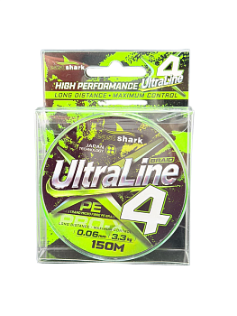 Плетеный шнур EastShark Ultra Line X4  150м 2,8кг/0,04мм (Зеленый) 